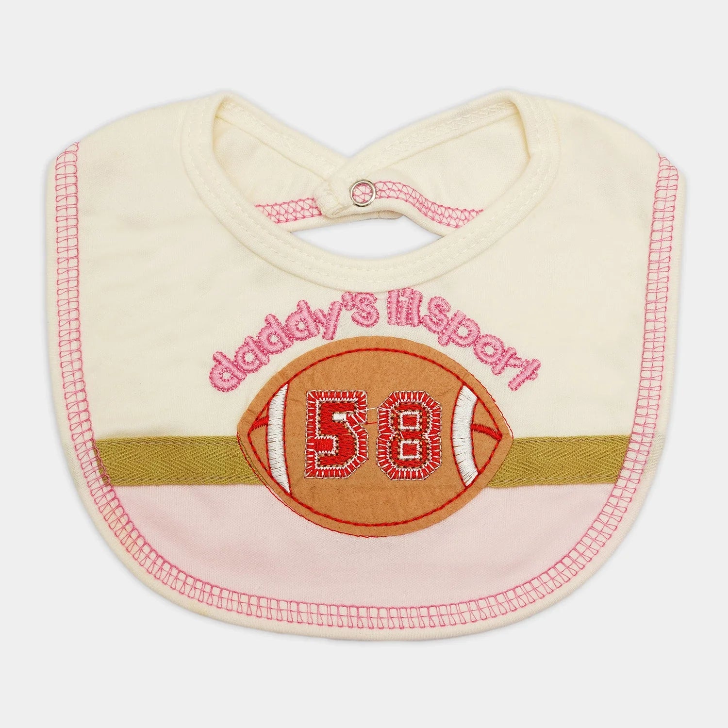OLMV Pack of 3 Feeding Bibs – Soft & Durable