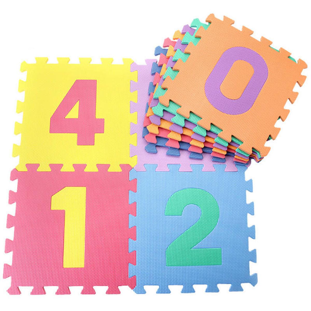 Kids Play Mat with Number Design – Educational Foam Floor Puzzle