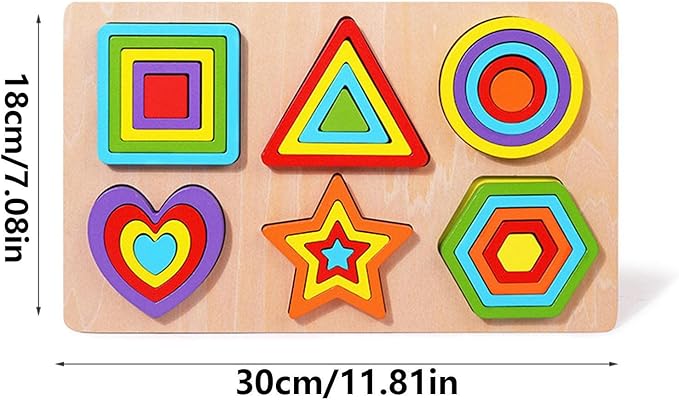Wooden Peg Puzzle Shape Sorter