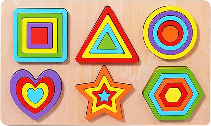 Wooden Peg Puzzle Shape Sorter