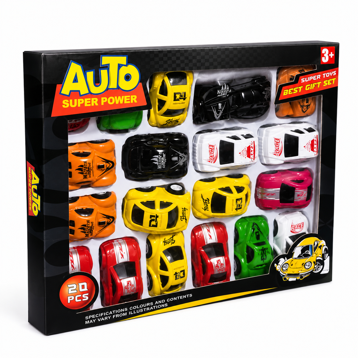 20 Pcs Kids Mini Toy Car Set – Colorful Racing Cars for Kids