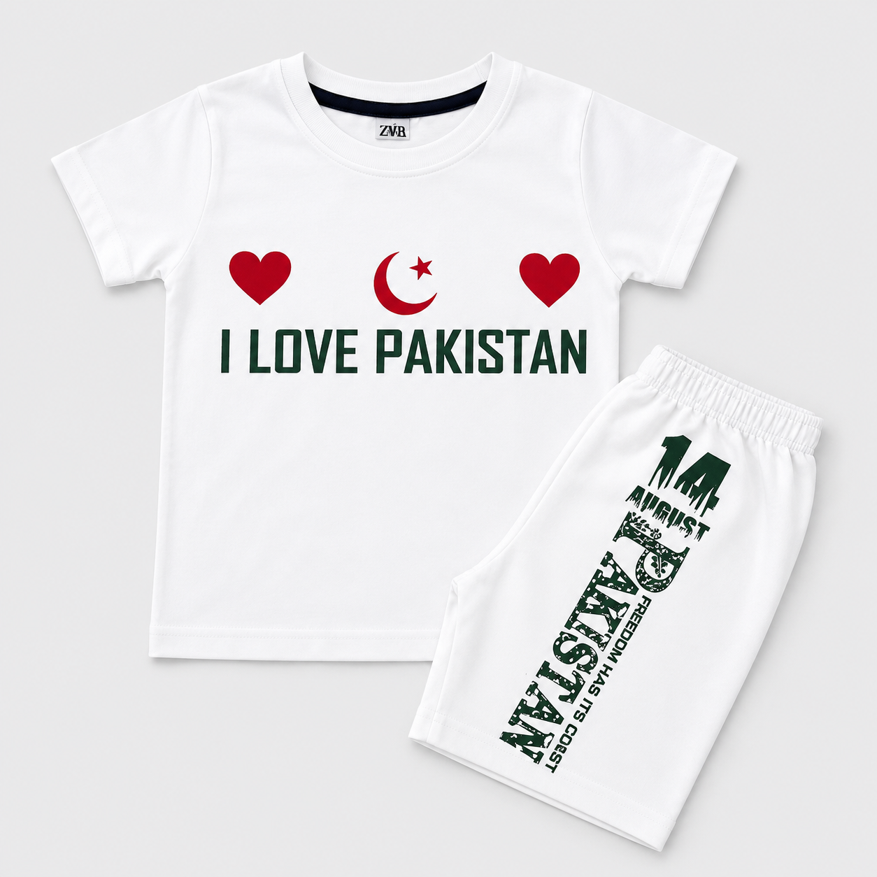 Kids 14 August Independence Day T-Shirt & Shorts Set - hover image