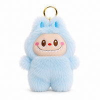 Cute Plush Monster Keychain – Soft Furry Bag Charm for Kids