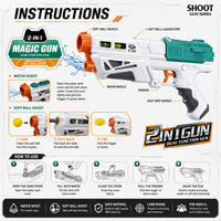 2-in-1 Magic Gun Toy Set with Soft Balls & Water Shooting – Kids Shooting Game