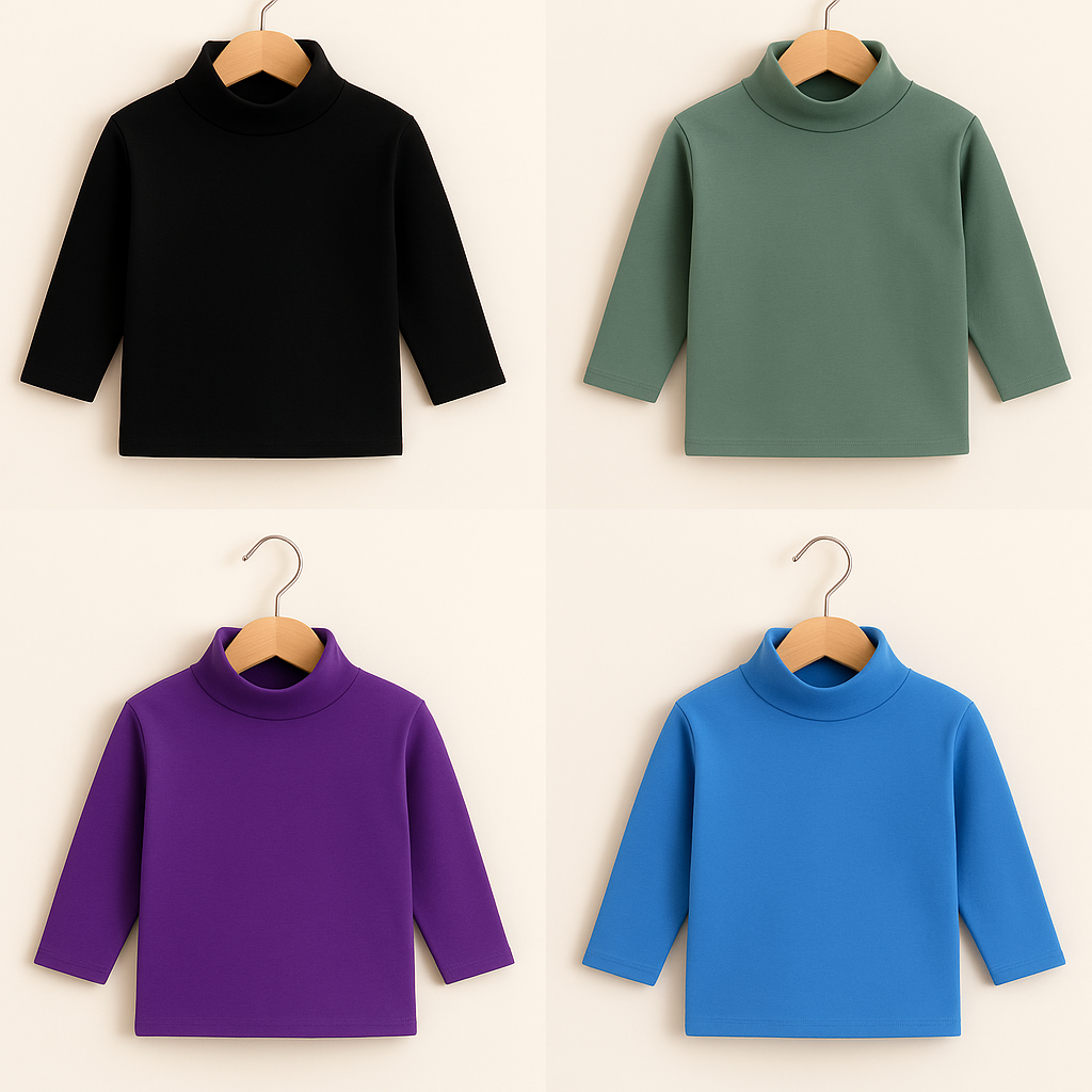 4-pack Plain Wool High Neck
