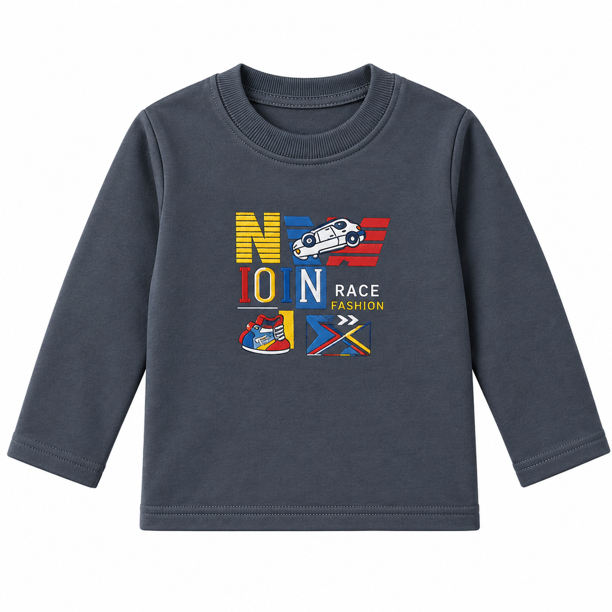 Pack of 5 Kids fleece  Full Sleeve T-Shirts – Printed Cotton Sweatshirts - hover image