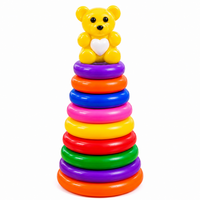 Colorful Ring Stacking Toy with Teddy Bear – Kids Learning & Motor Skills Game