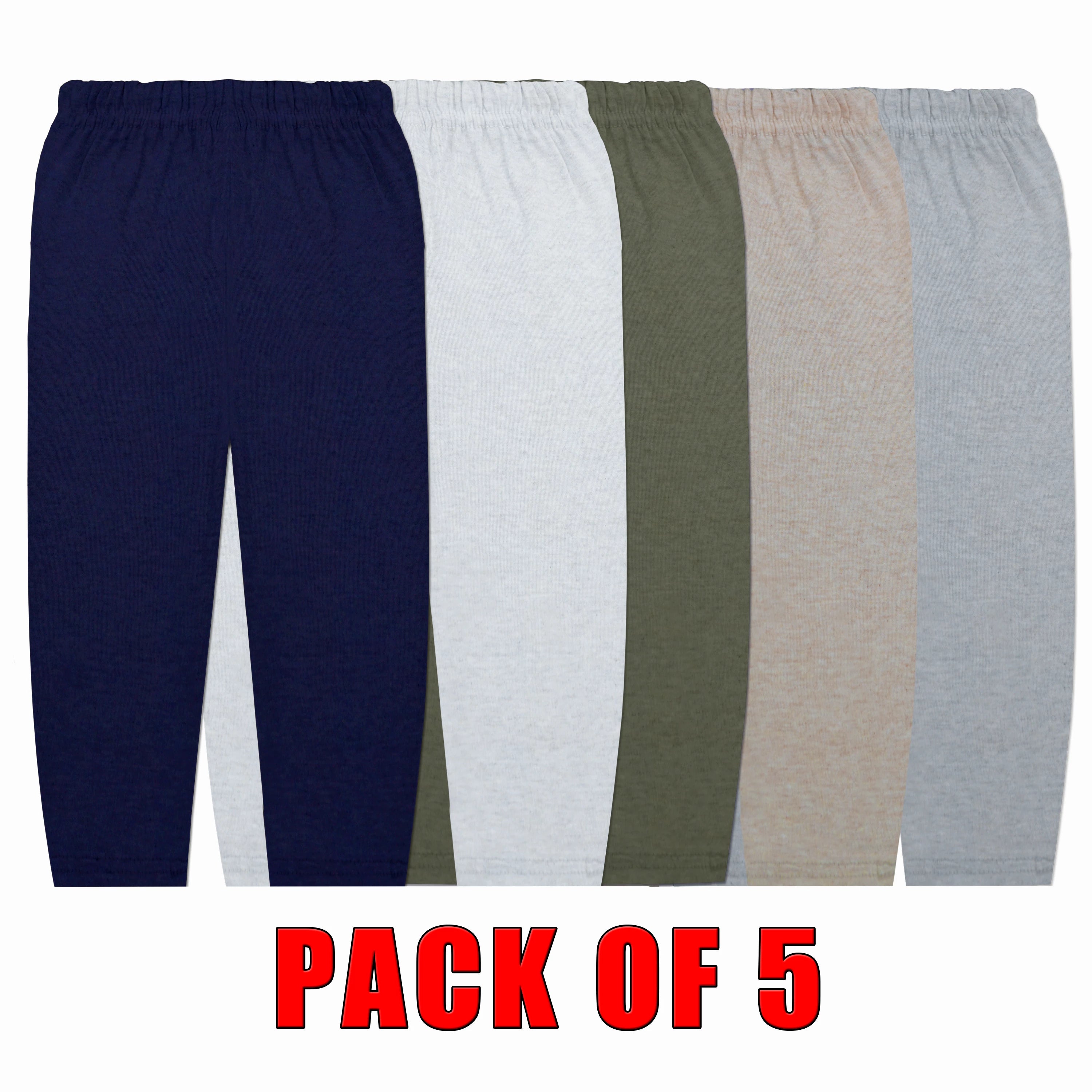 New Born Basic Jersey Cotton Trousers – Pack of 5