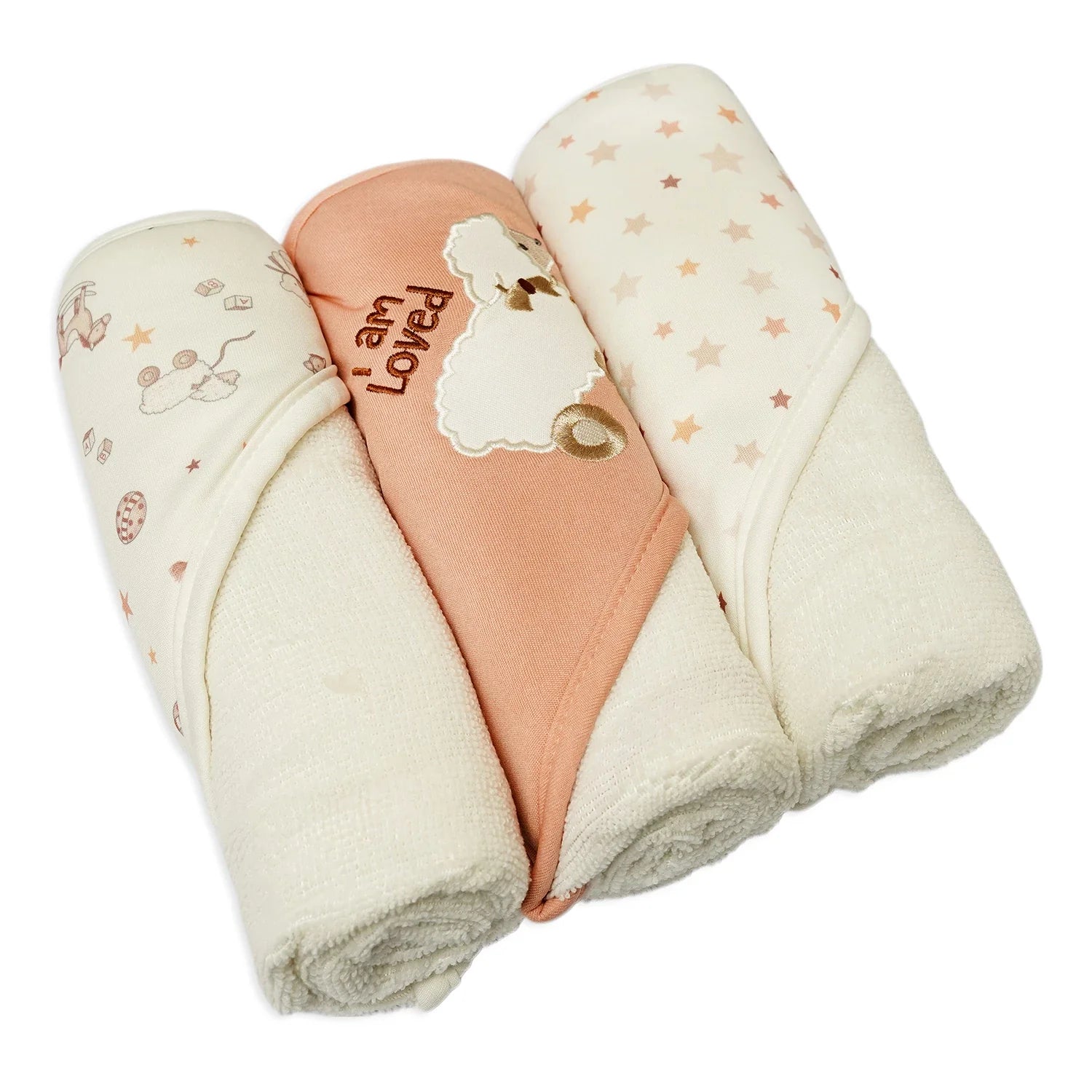 Duck Goose 3 Hooded Towels & 3 Washcloth Set