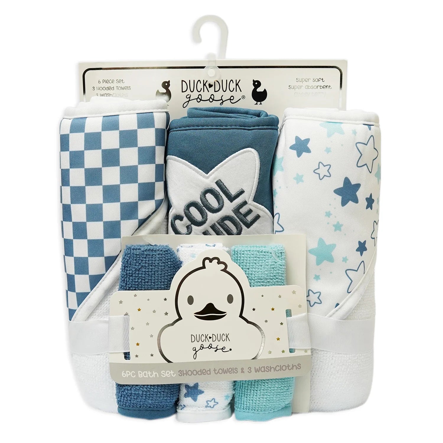Duck Goose 3 Hooded Towels & 3 Washcloth Set