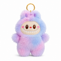 Cute Plush Monster Keychain – Soft Furry Bag Charm for Kids