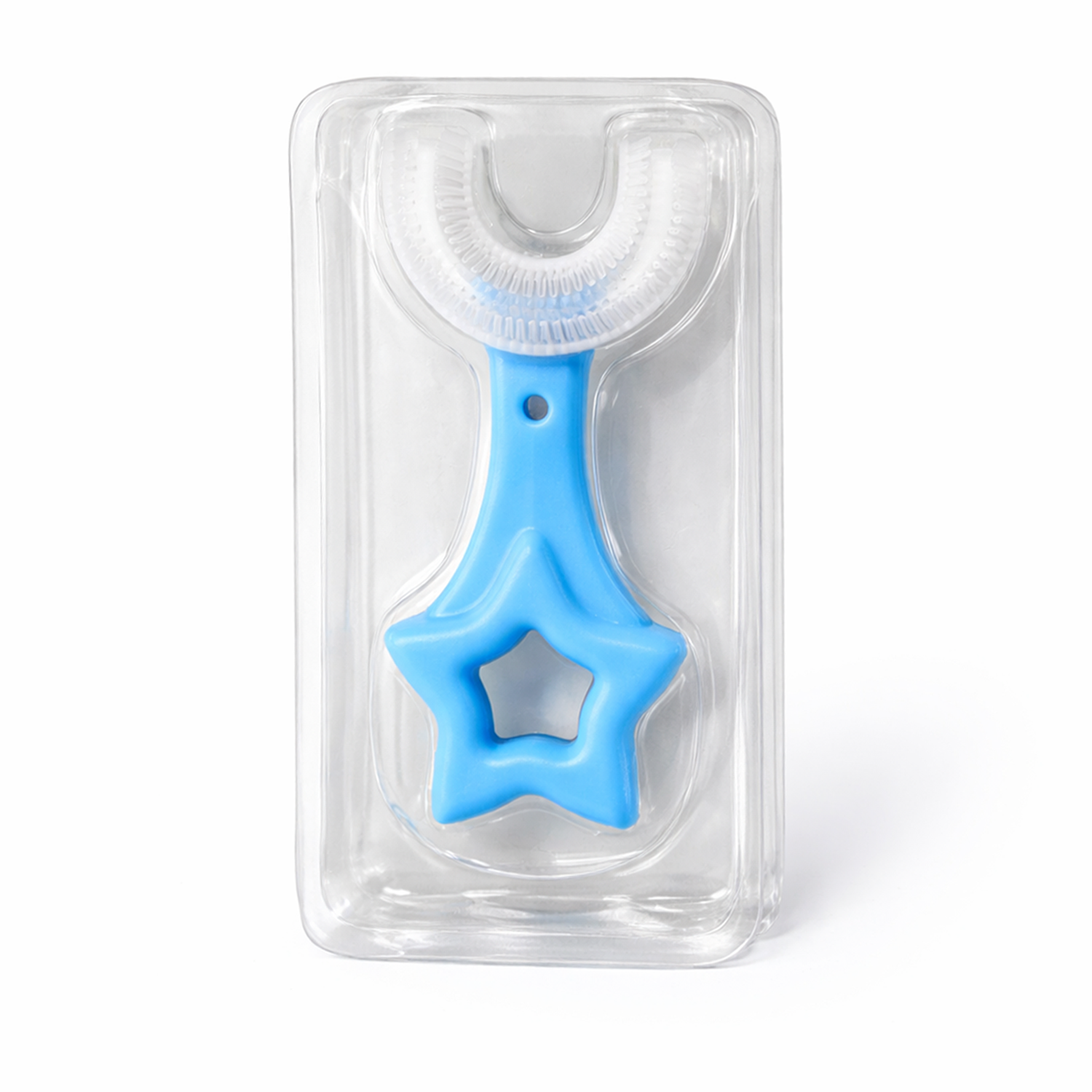 Baby Silicone U-Shape Toothbrush & Teether – Soft Bristle Oral Care Brush (0M+)