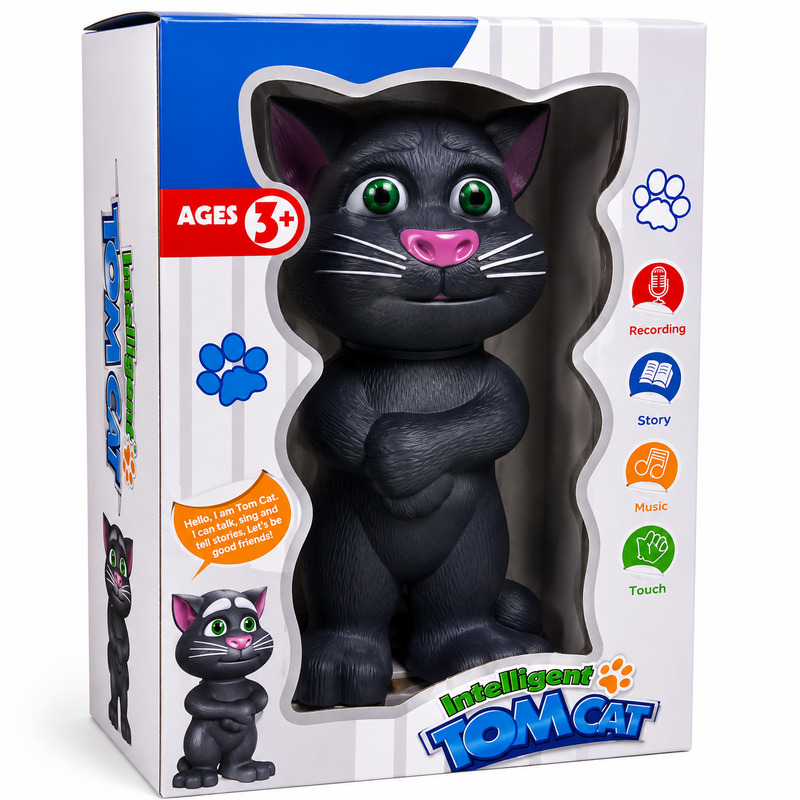 Intelligent Talking Tom Cat Toy Interactive Talking, Singing, Story & Voice Recording Toy for Kids