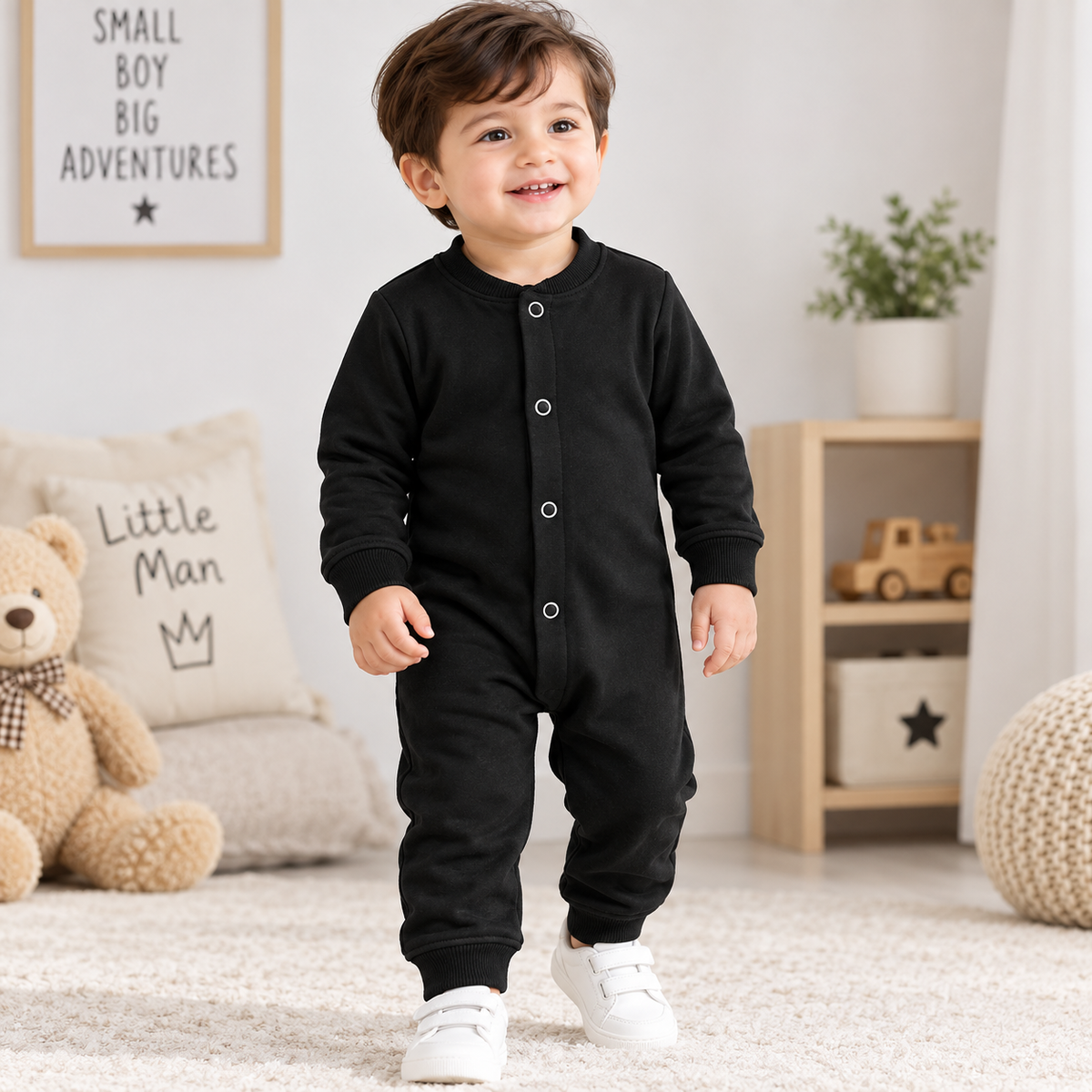 Baby Boys Winter Rompers - hover image