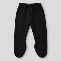 Kids Leggings Black Skin White Soft & Stretchy Trousers