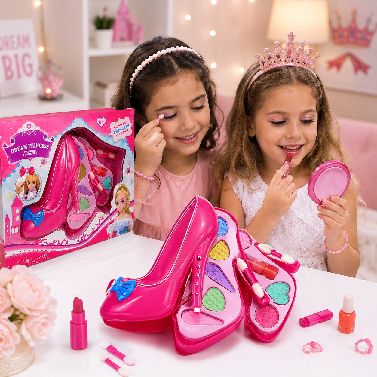 Dream Princess Kids Makeup Set – High Heel Beauty & Pretend Play Kit - hover image