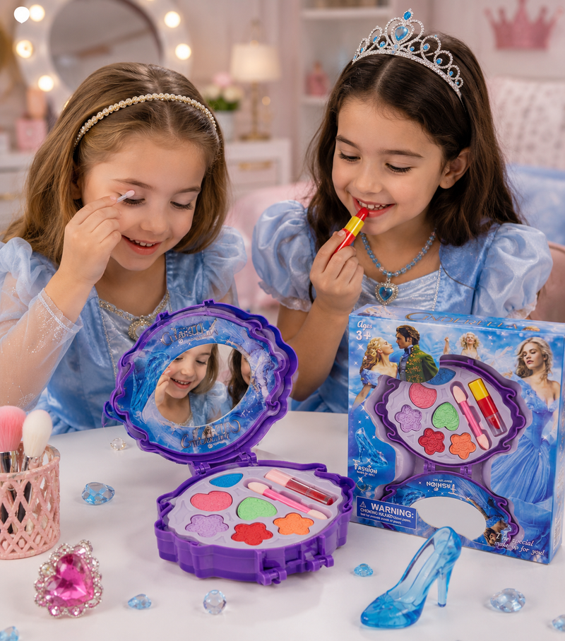 Cinderella Kids Makeup Set – Princess Pretend Play Beauty Kit