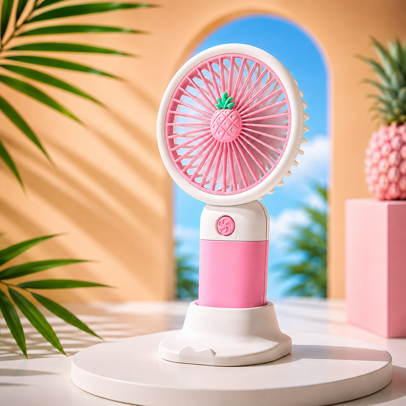 Mini USB Rechargeable Handheld Fans with Charging Stand | Portable Desk Fans