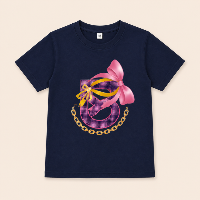 Girls Cotton Graphic T-Shirts Pack of 5 – Soft & Comfortable Casual Tees