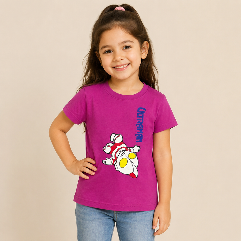 Girls Cotton Graphic T-Shirts Pack of 5 – Soft & Comfortable Casual Tees