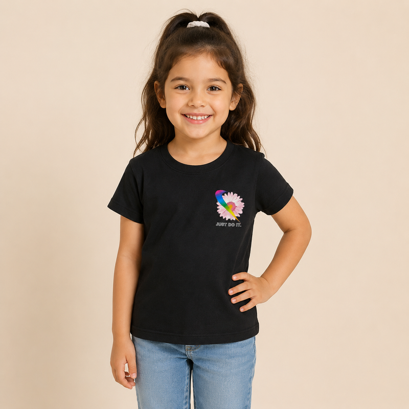 Girls Cotton Graphic T-Shirts Pack of 5 – Soft & Comfortable Casual Tees