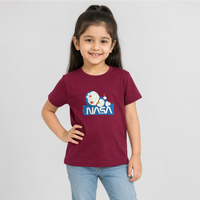 Girls Cotton Graphic T-Shirts Pack of 5 – Soft & Comfortable Casual Tees