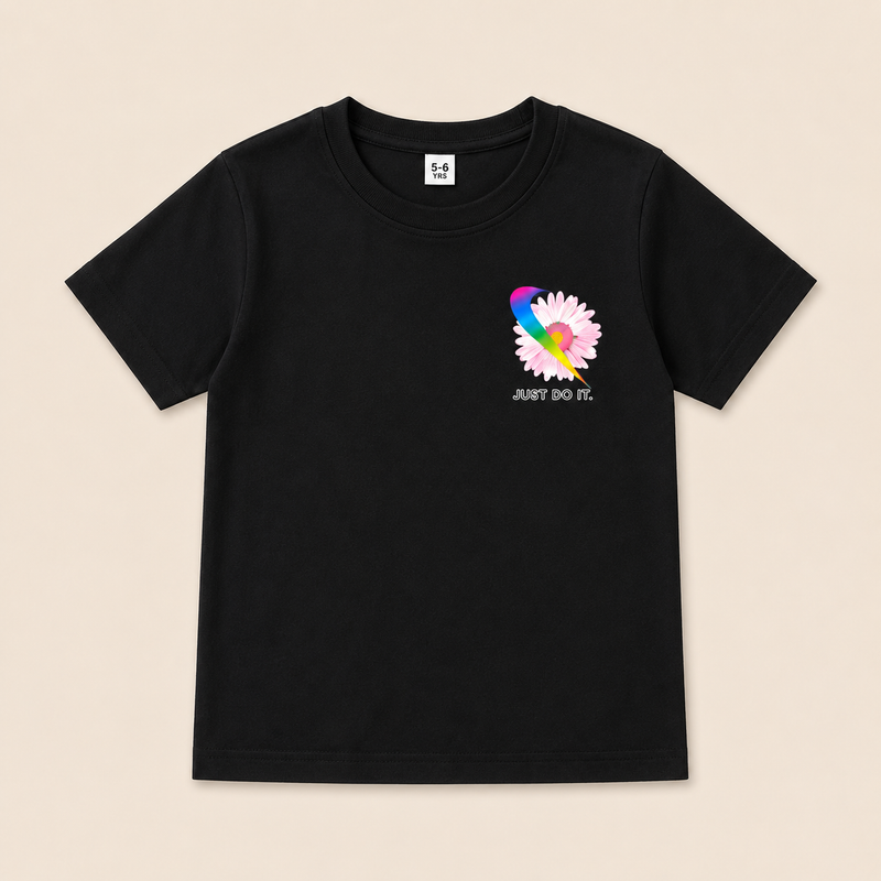 Girls Cotton Graphic T-Shirts Pack of 5 – Soft & Comfortable Casual Tees