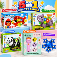 5-in-1 Kids Toy Bundle – Musical Toys, Mini Projector & Fidget Spinner
