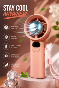 Portable Mini Handheld Fans | USB Rechargeable Turbo Fan