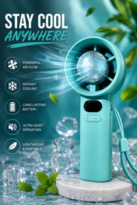 Portable Mini Handheld Fans | USB Rechargeable Turbo Fan