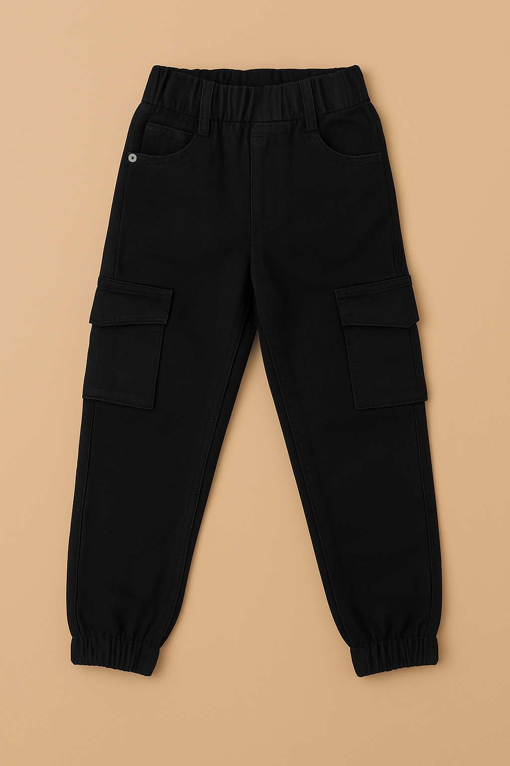 Kids Imported Ribbed Jeans - Black