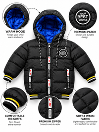 Kids Winter Hooded Puffer Jacket – Warm & Stylish Quilted Jacket