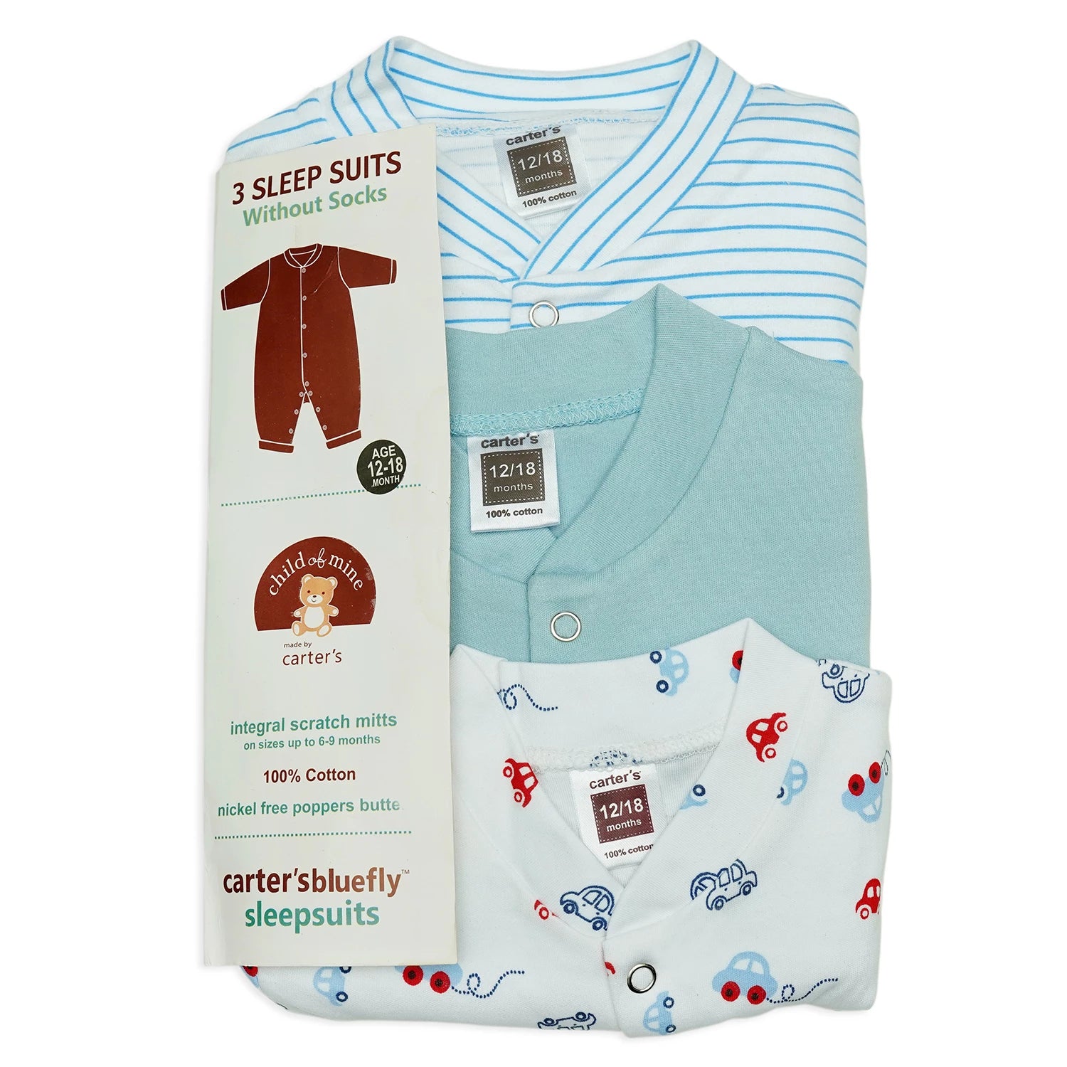 Juniors Pack of 3 Sleep Suit Full