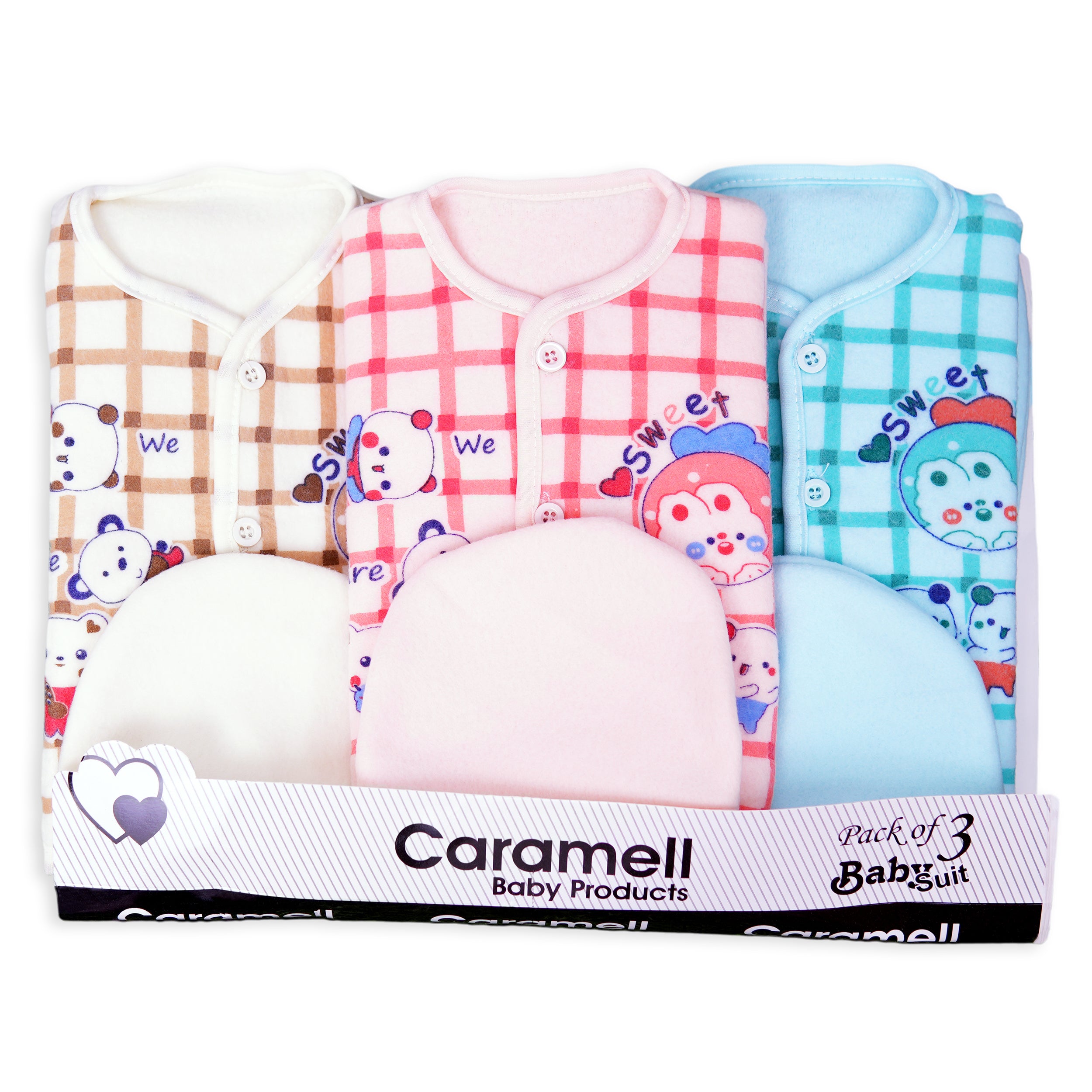 New Born Gift Set Pack of 3 Fleece Suits