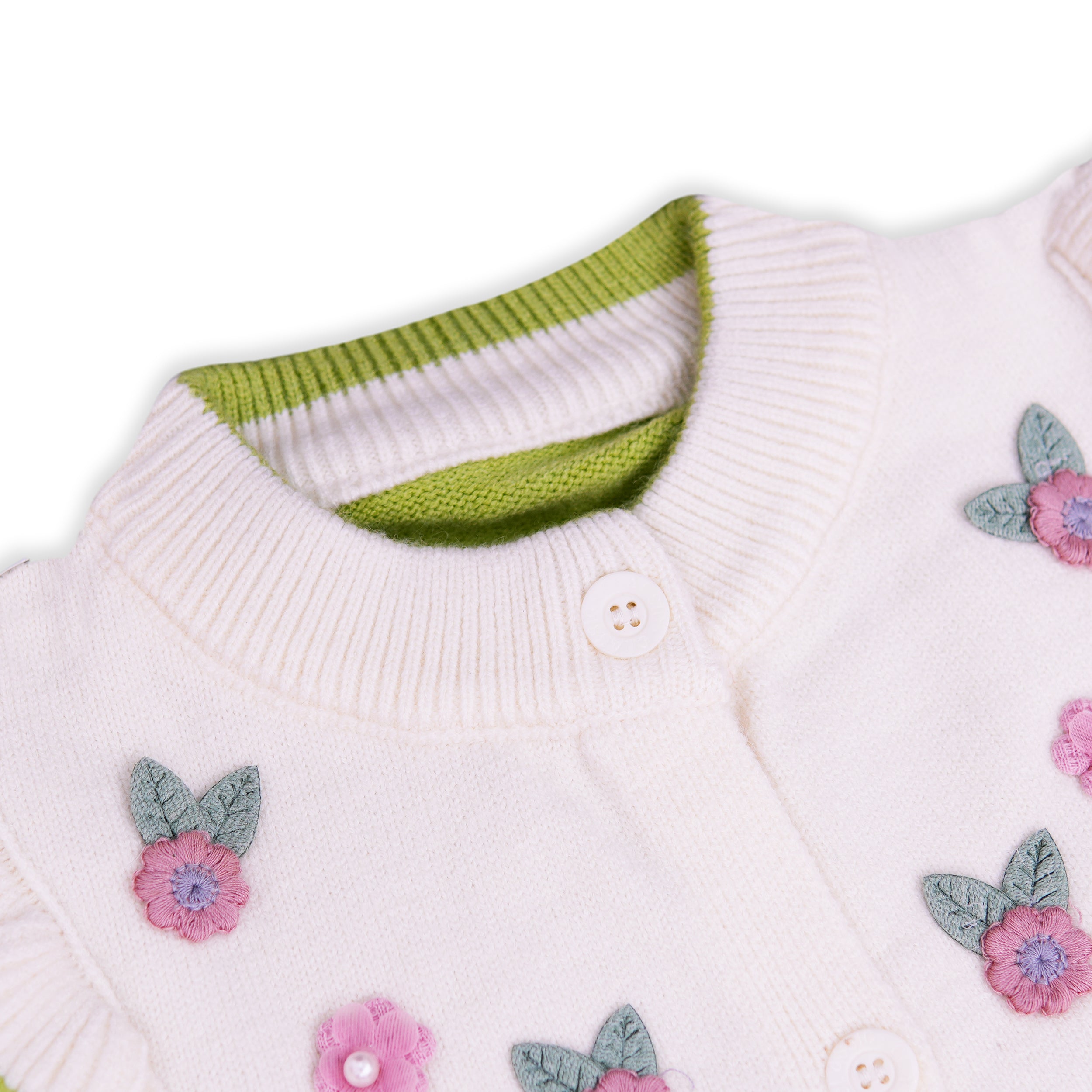 Girls Buttoned Wool Sweater