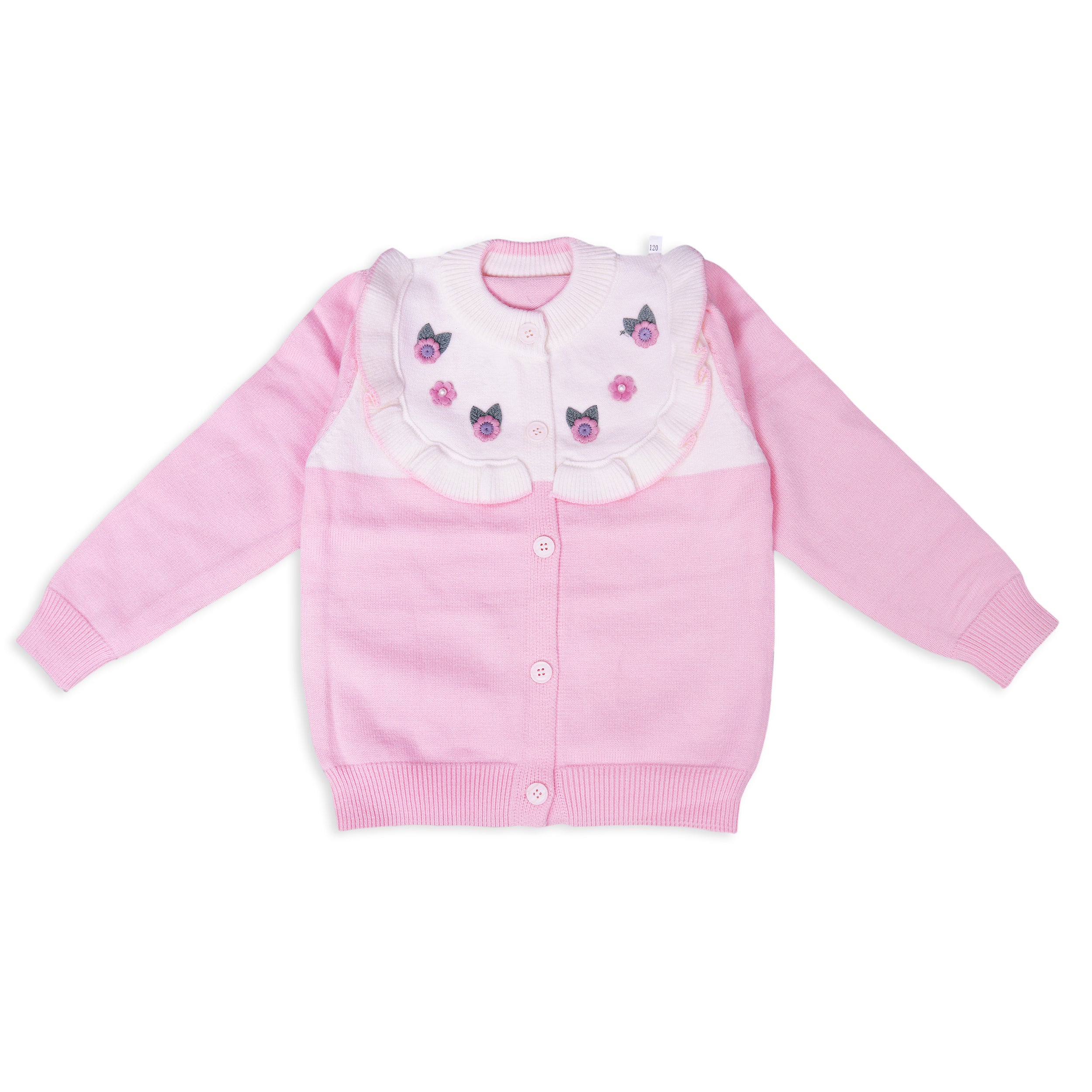 Girls Buttoned Wool Sweater