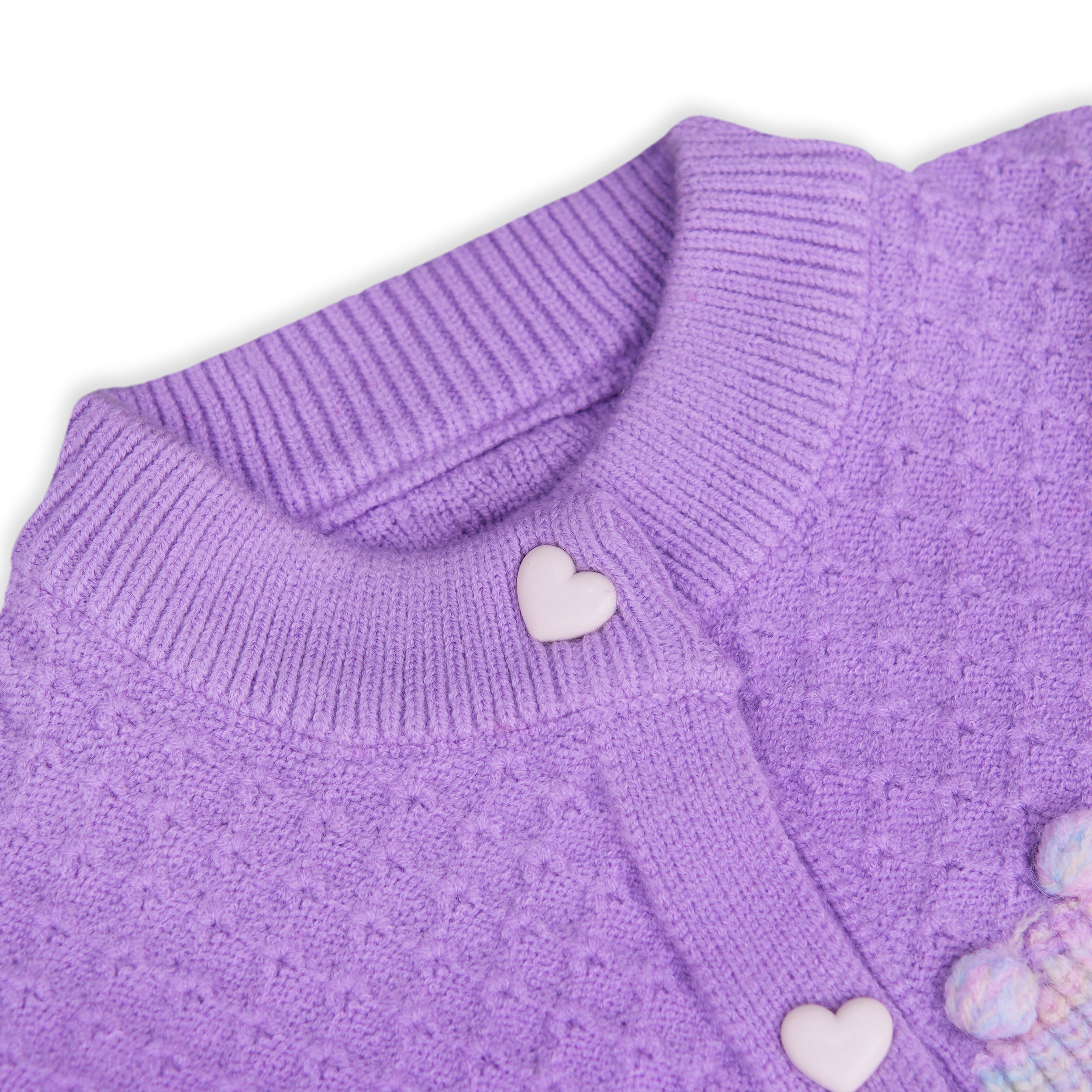 Girls Buttoned Wool Sweater