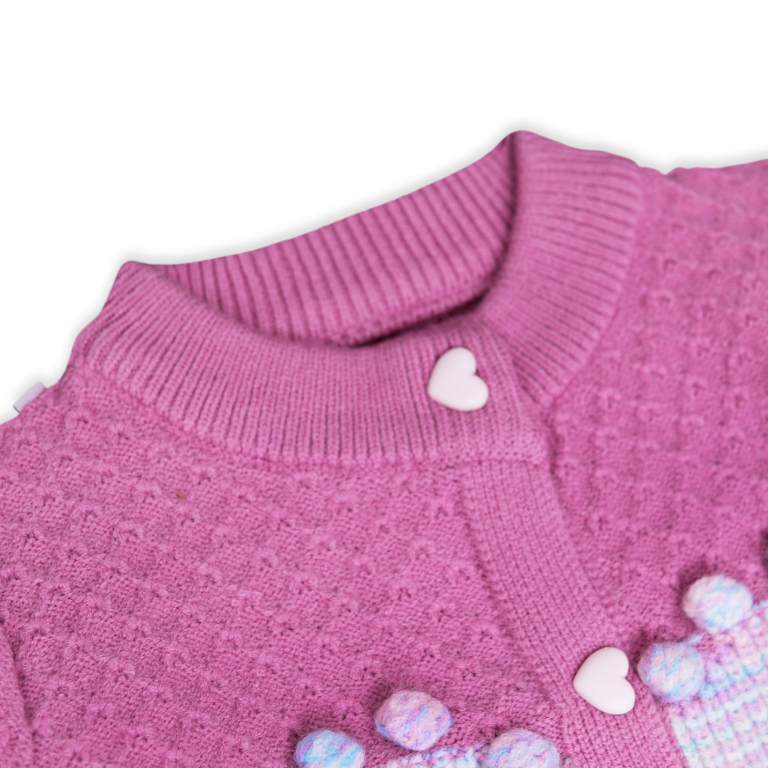 Girls Buttoned Wool Sweater