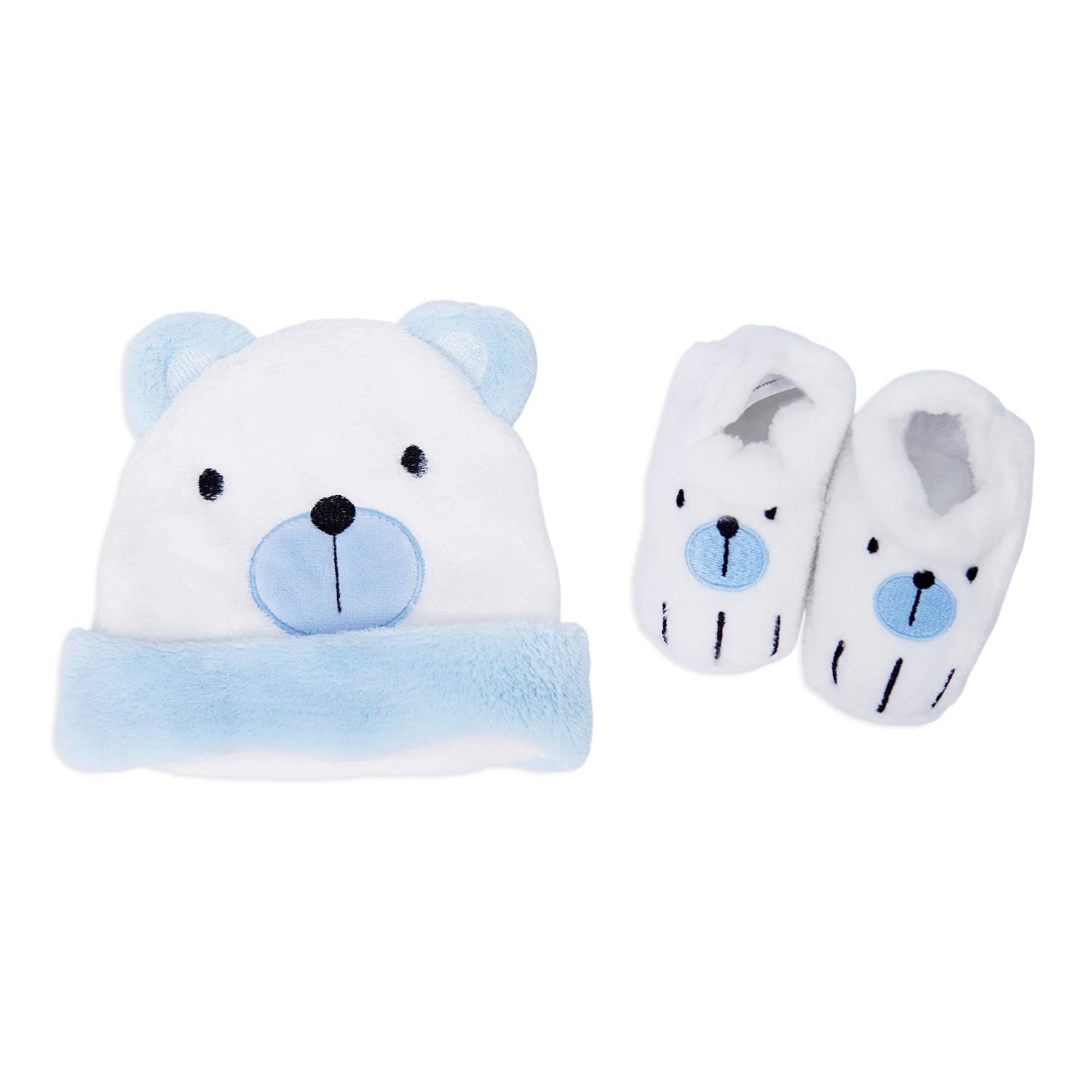 Baby Bear Design Cap & Bootie Set – Soft Newborn Essentials
