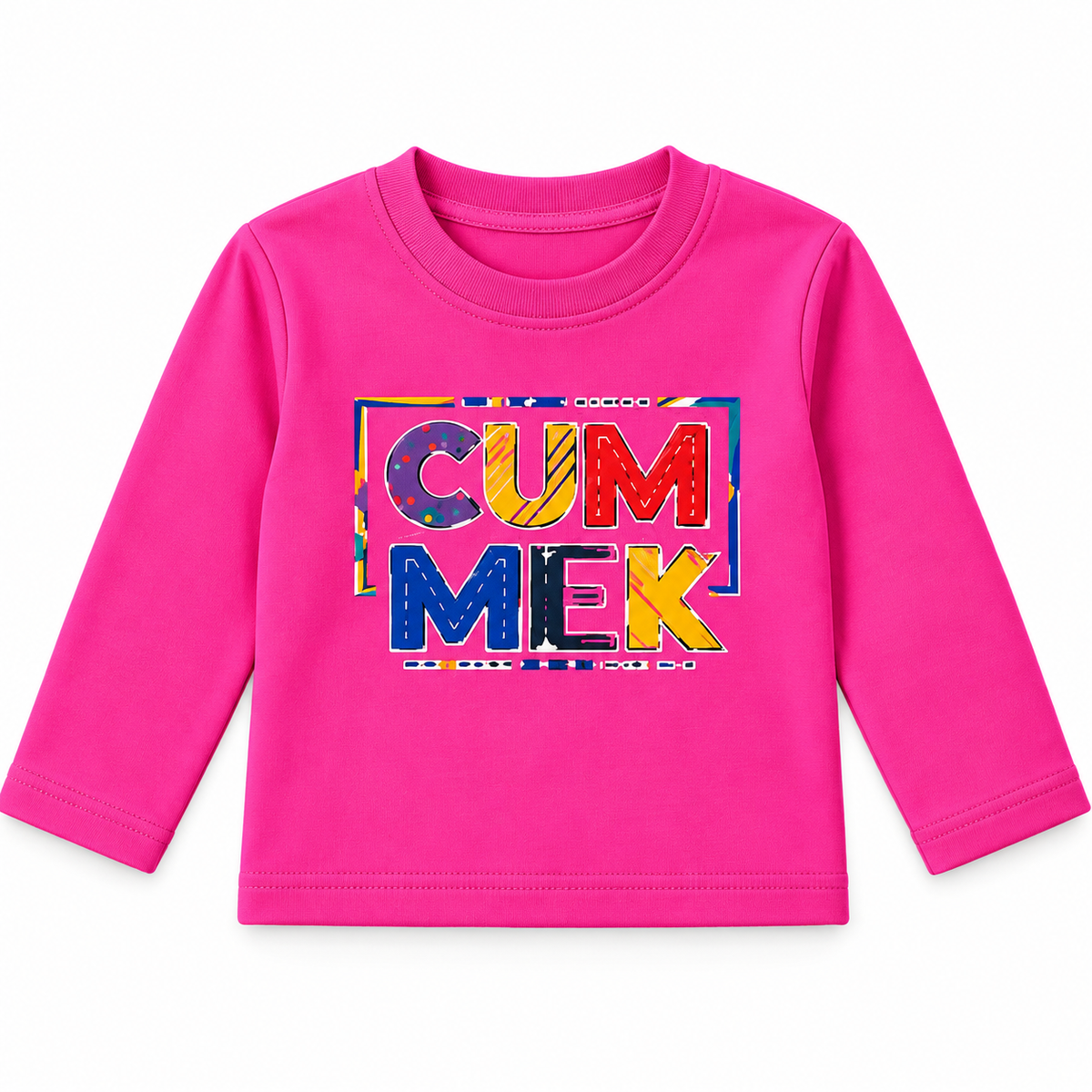Kids fleece  Full Sleeve T-Shirts – Printed Cotton Sweatshirts Pink - Little Minors