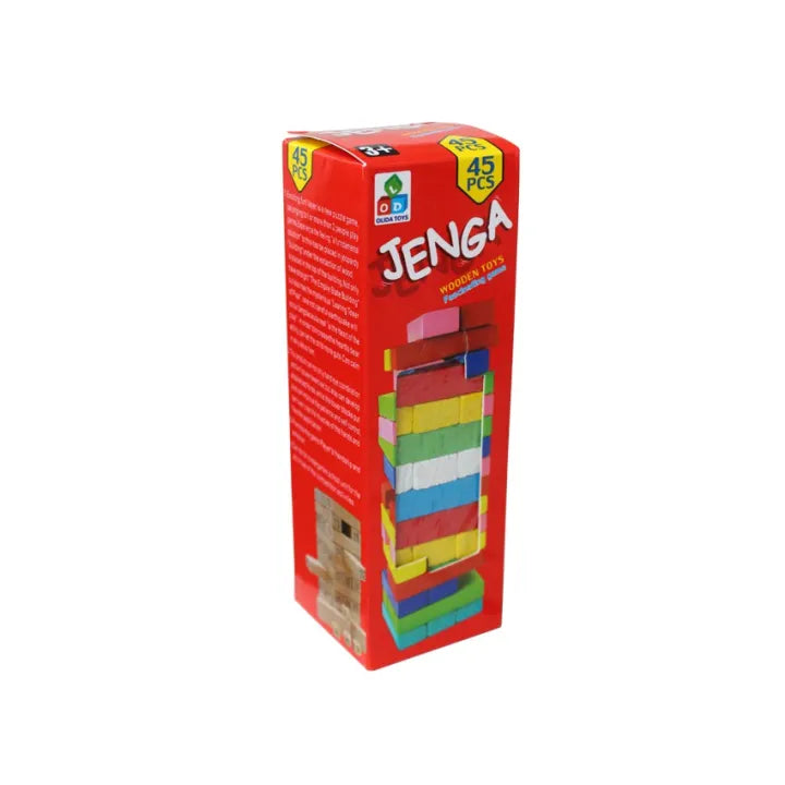 Jenga wooden block stacking game for kids