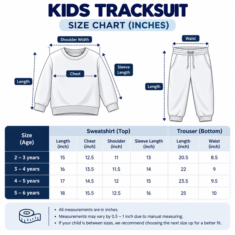 Kids Winter Tracksuits – Printed Fleece Sweatshirts & Trousers Black