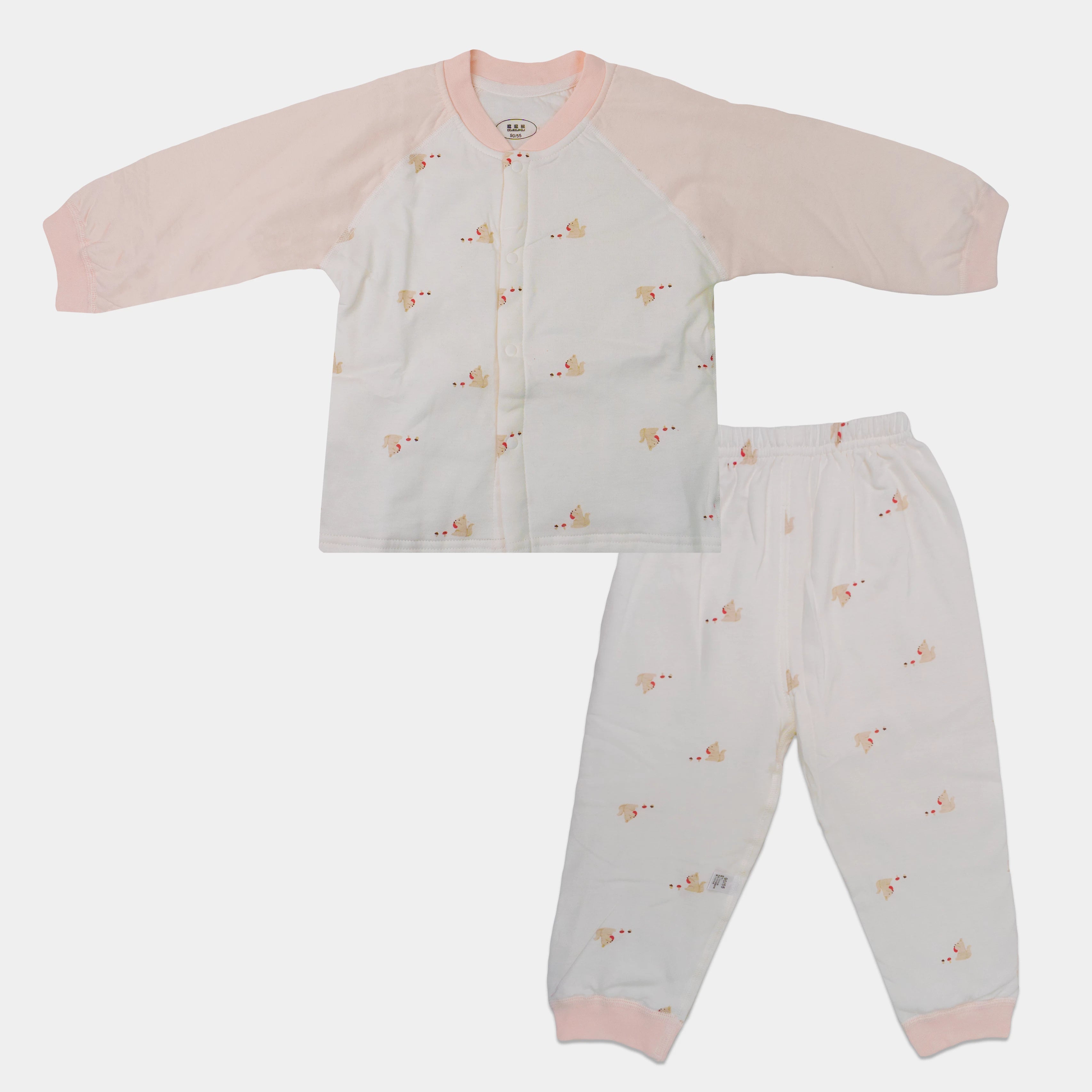 Baby Quilted Night Suit – Warm & Cozy Sleepwear