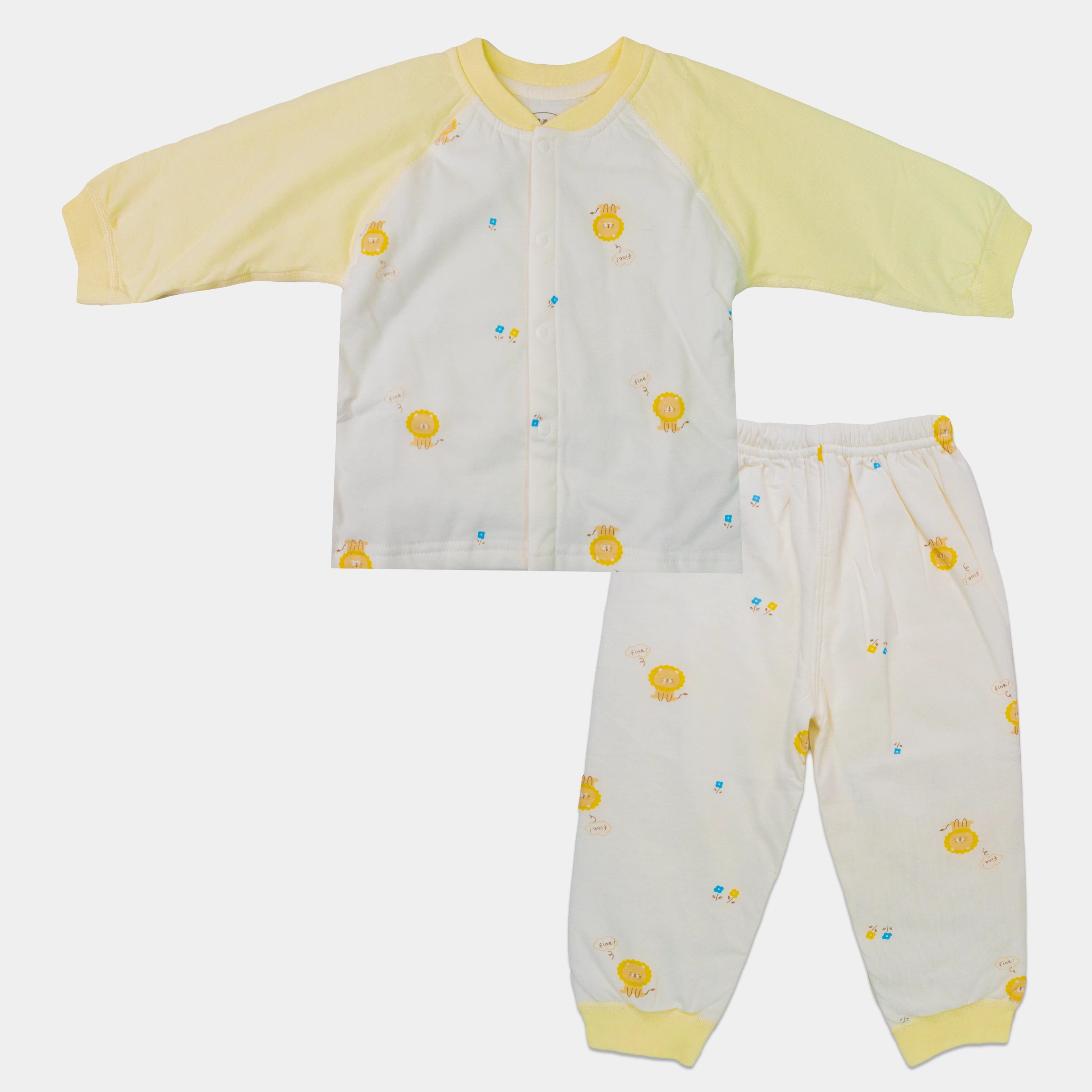 Baby Quilted Night Suit – Warm & Cozy Sleepwear