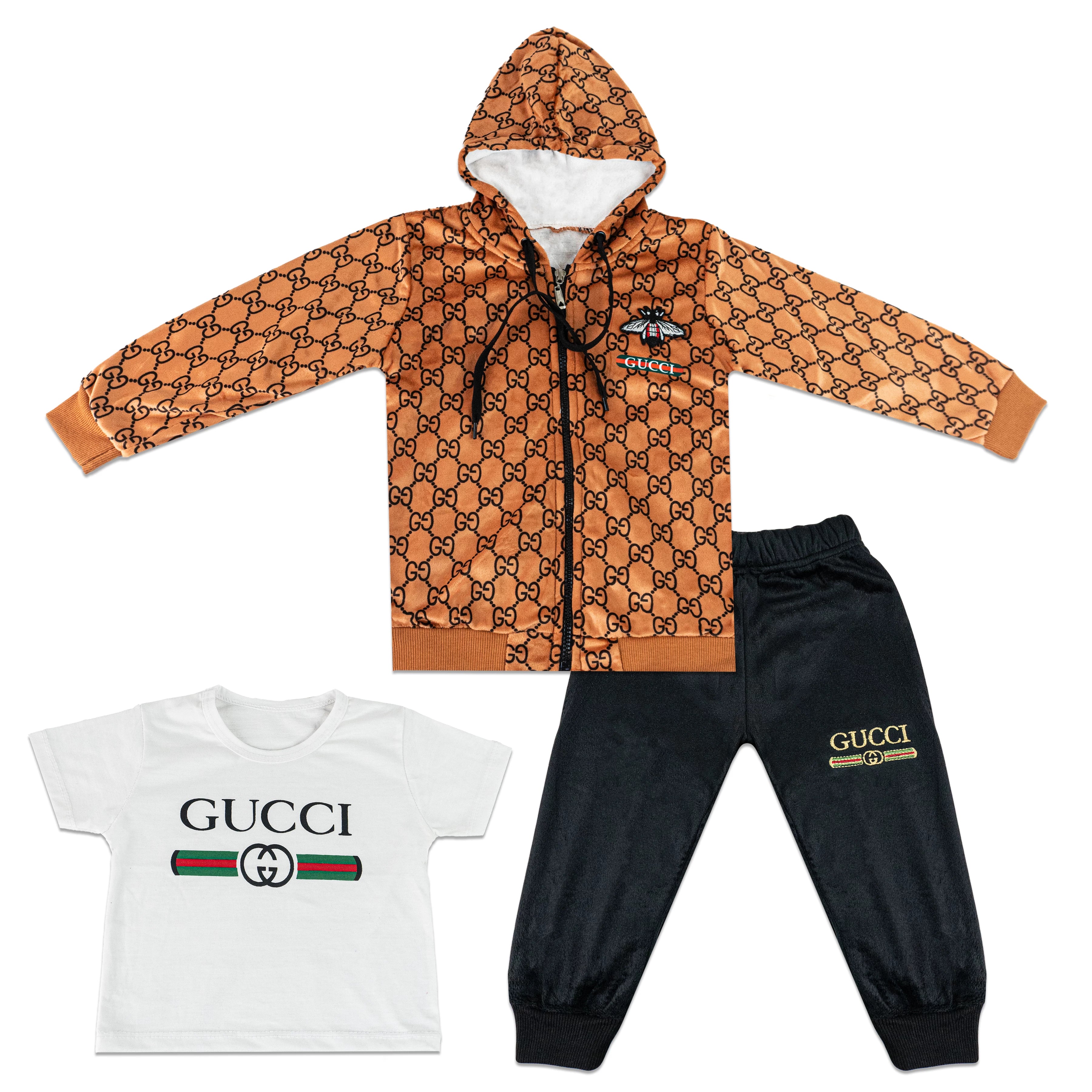 Gucci 3-Piece Velvet Fleece Suit