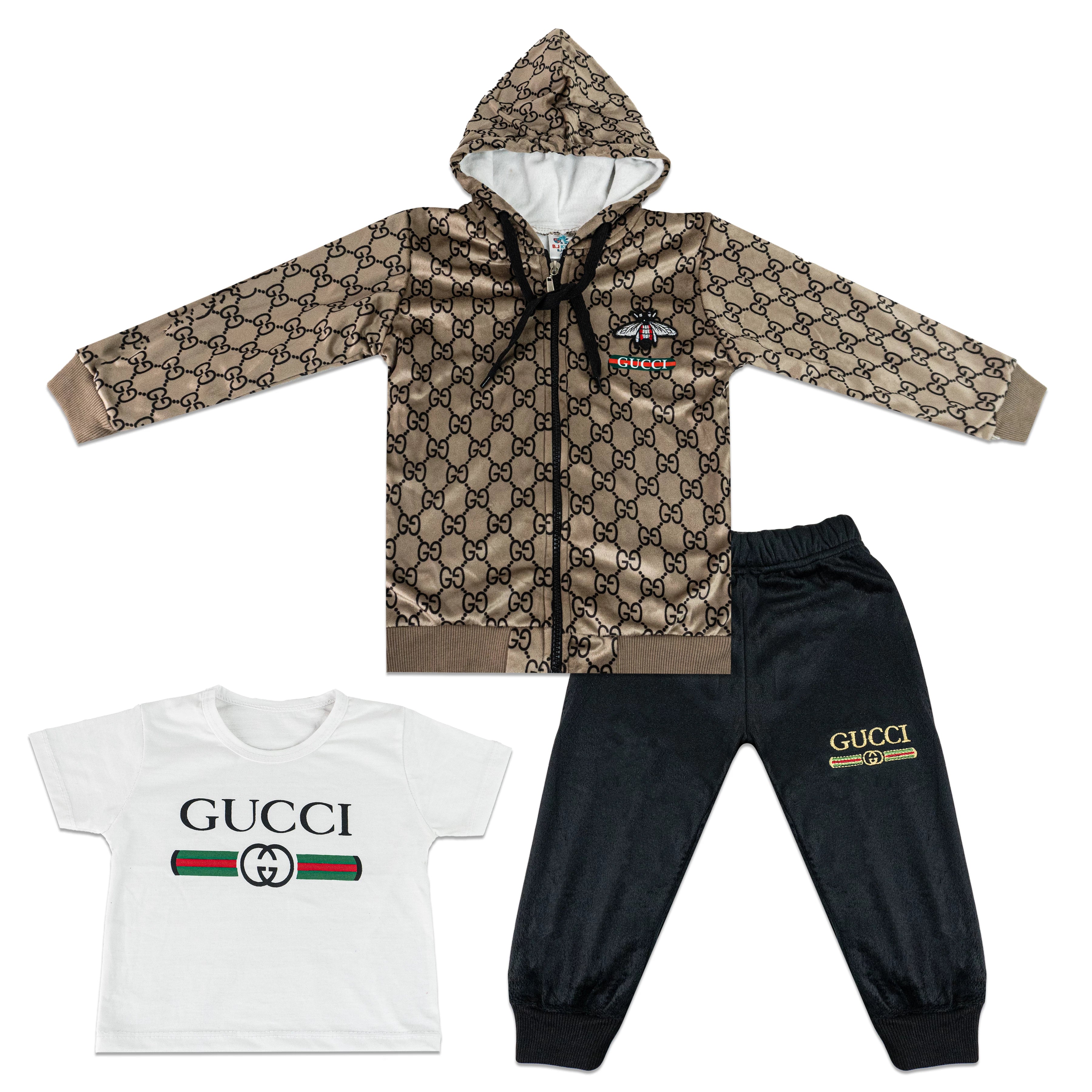 Gucci 3-Piece Velvet Fleece Suit