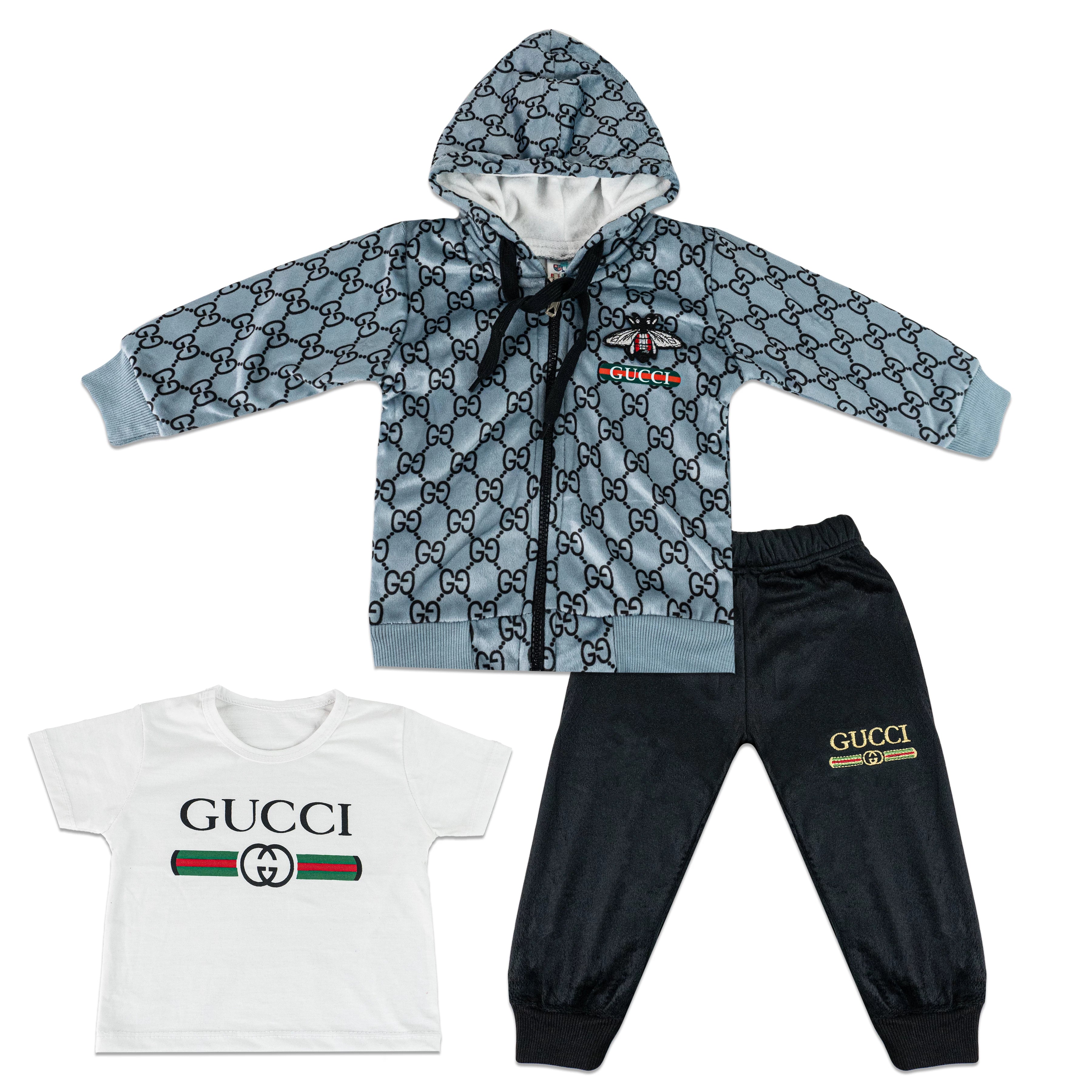 Gucci 3-Piece Velvet Fleece Suit