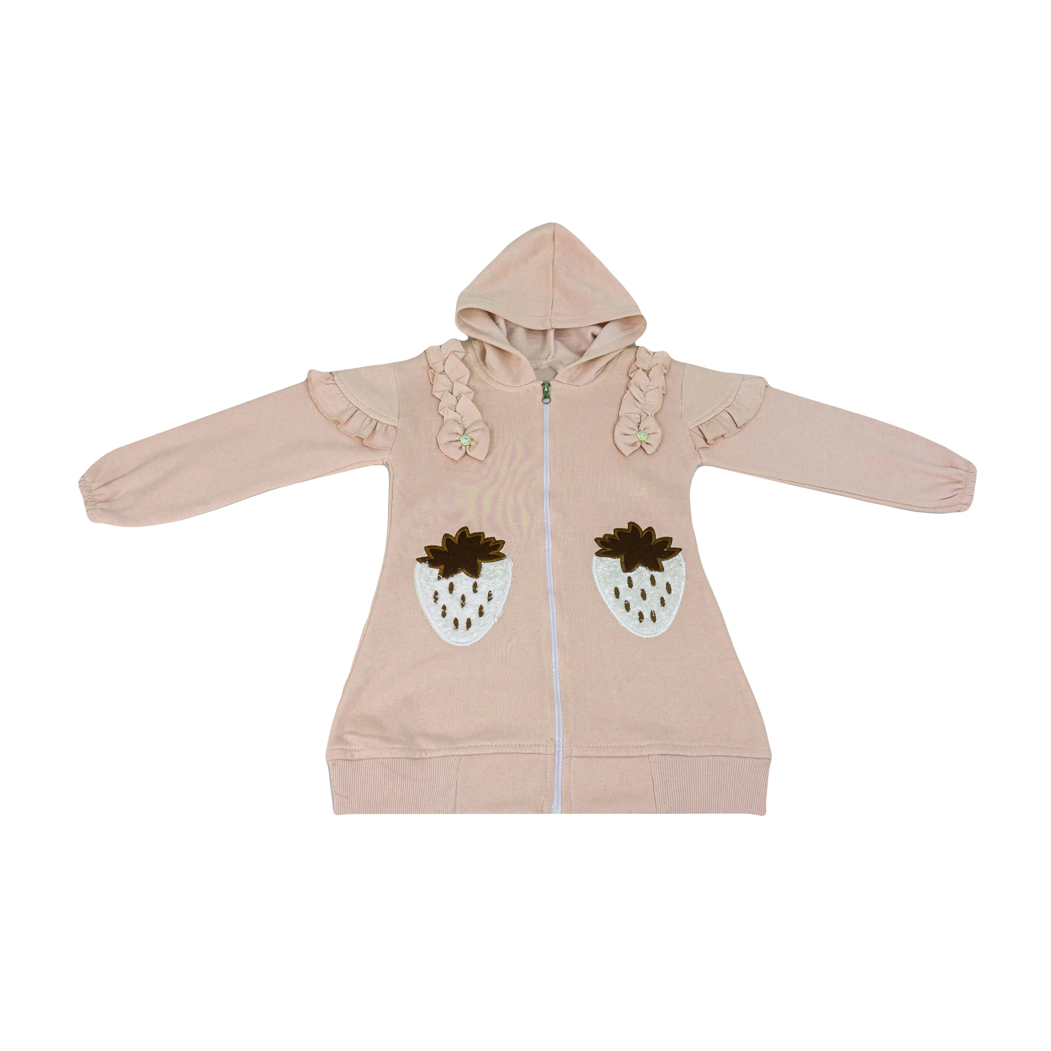 Girls' Strawberry Fleece Hoodie Suit