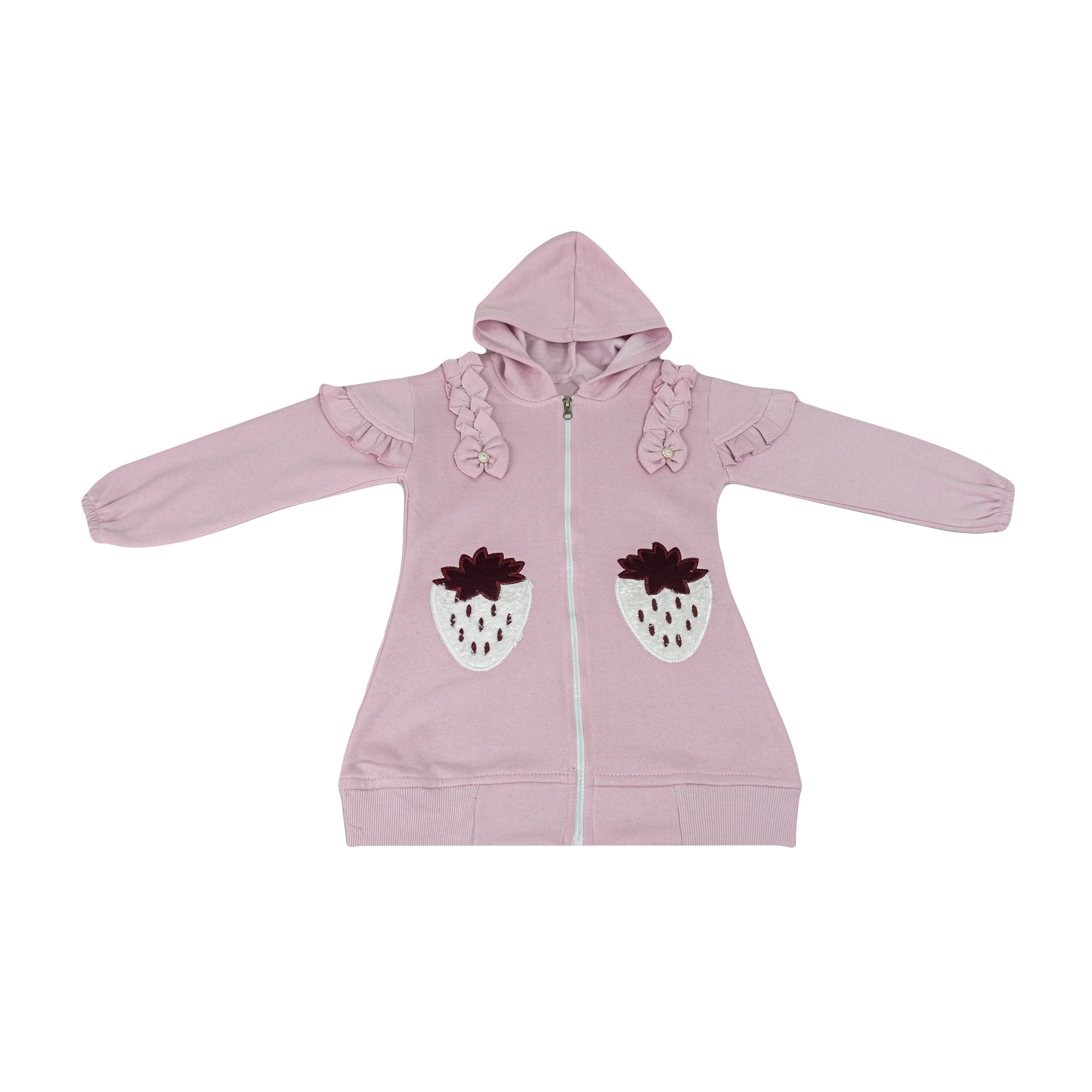 Girls' Strawberry Fleece Hoodie Suit