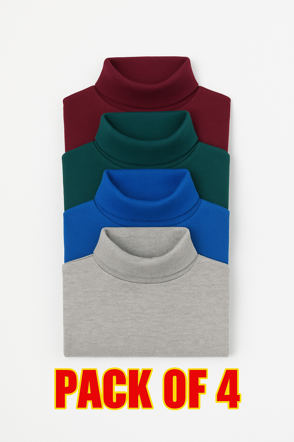 Kids Wool Highneck – Pack of 4 Cozy Essentials